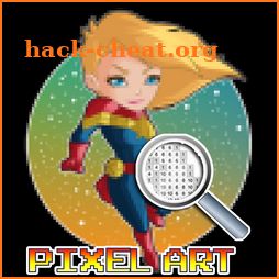 Superhero Color By Number - Superheroes Pixel Art icon