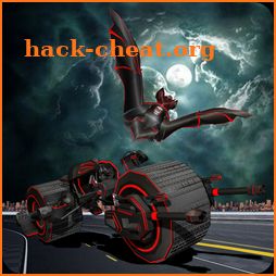 Superhero Flying Robot Bat Hero Bike Robot Games icon