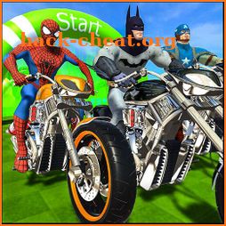 Superheroes Bike Racing Downhill icon