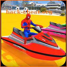 Superheroes Jet Ski Stunts: Top Speed Racing Games icon