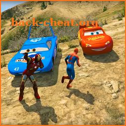 Superheroes Lightning Mcqueen Stunt Racing Games icon