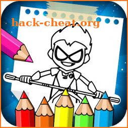 teen coloring the titans cartoon go game icon