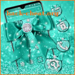 Turquoise Green Diamond Bow Theme icon