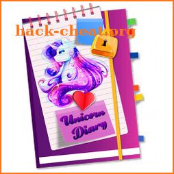 Unicorn Diary With Lock And Password icon