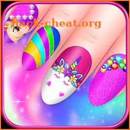 Unicorn Nail Art Salon Girls Games icon