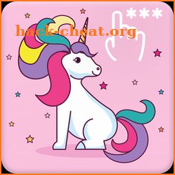 Unicorn Rainbow ART Kawaii Wallpapers PIN Lock icon