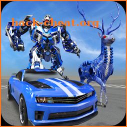 US Police Deer Robot Cop Car Transforming Game icon