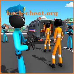 US Police Stickman Criminal Plane Transporter Game icon