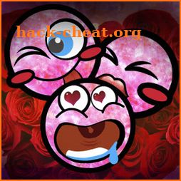 Valentine Pink Emoji Keyboard Sticker icon