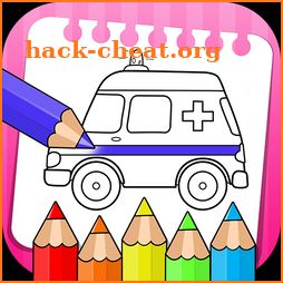 vehicles coloring book & drawing book - kids Game icon