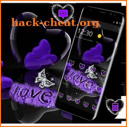 Violet Crystal Heart Love Valentine Theme icon