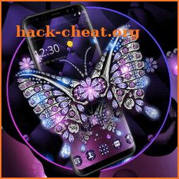 Violet Diamond Butterfly Leather Theme icon