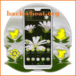 White Petaled Flower Theme icon