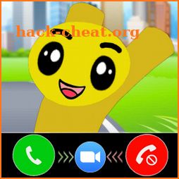 Wobbly yellow Life Fake Call video and chat icon