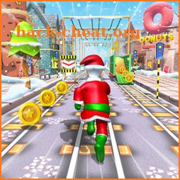 Xmas Santa Surfer Running Game icon