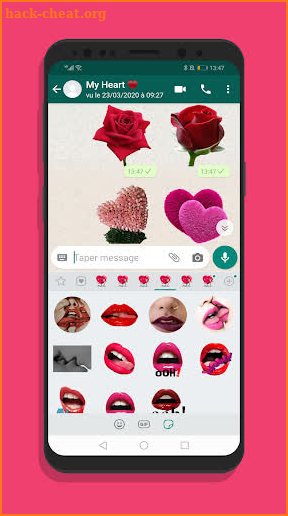 ملصقات الشفاه، قبلات الحب للواتساب - WhaStickerApp screenshot