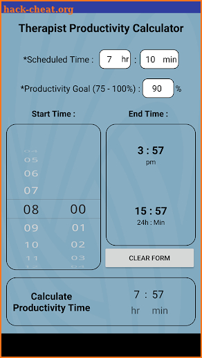 #1 Therapy Rehab Productivity Calculator screenshot