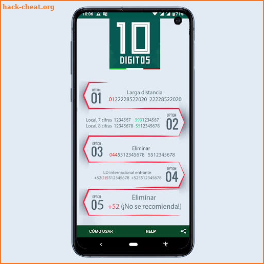 10 dígitos México screenshot