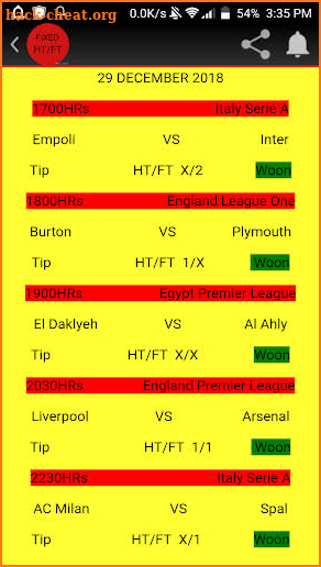 100% Fixed HT/FT Matches screenshot