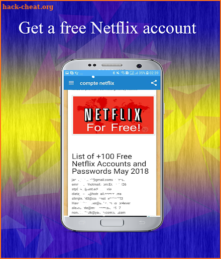 +100 Free Netflix Accounts and Passwords May 2018 screenshot