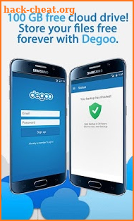 100 GB Free Cloud Drive from Degoo screenshot