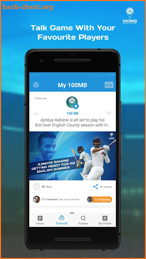 100MB - Sachin's Official App screenshot