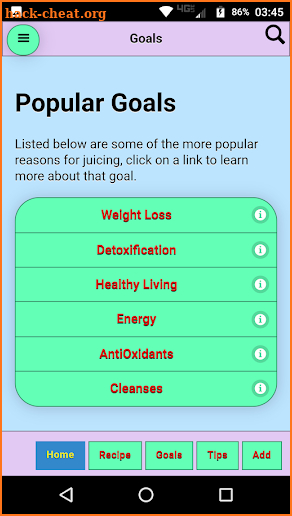 101 Juicing Recipes screenshot