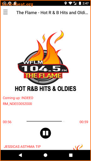 104.5 WFLM The Flame screenshot