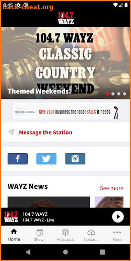 104.7 WAYZ screenshot