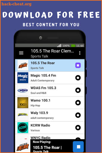 105.5 The Roar Clemson WCCP Radio South Carolina screenshot