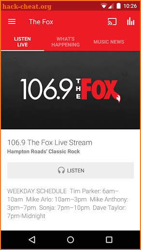 106.9 The Fox screenshot