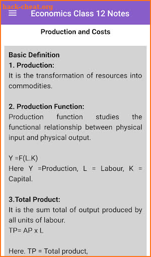 12th Economics Notes - Class 12 screenshot