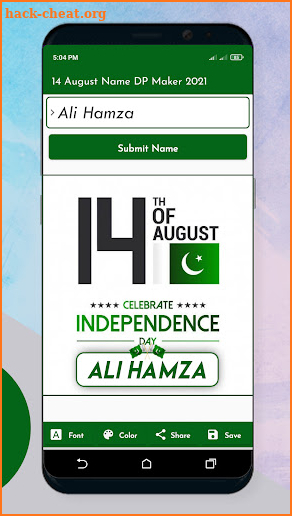 14 August Name DP Maker 2021 screenshot