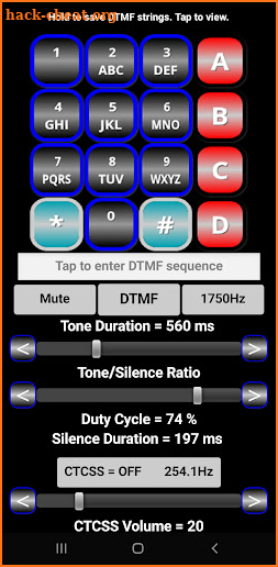 16 Tone DTMF Generator Keypad screenshot