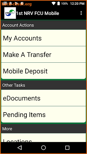 1st NRV FCU Mobile screenshot