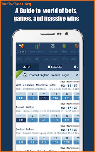 1x tips Betting Stats screenshot