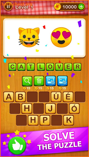 2 Emoji 1 Word - Guess Emoji ❤️Word Games Puzzle screenshot