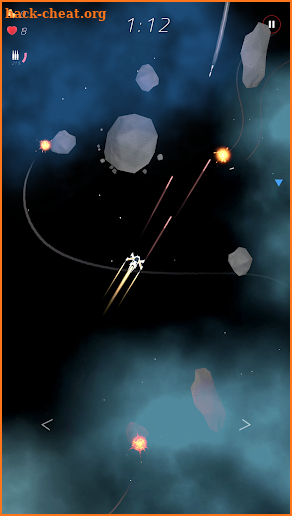 2 Minutes in Space - Missiles Vs. Asteroids screenshot