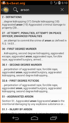 2016 Louisiana Criminal Code screenshot