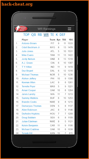 2018 Free Draft Guide screenshot