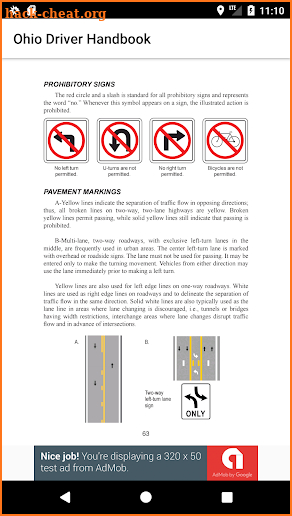 2018 Ohio Driver Handbook BMV screenshot