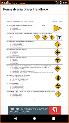 2018 PENNSYLVANIA DRIVER HANDBOOK DMV screenshot