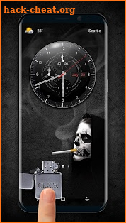 2018 Skull Lighter Lock Screen - Click to Unlock screenshot