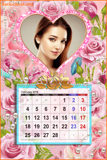 2019 Calendar Photo Frames New Year Greeting Frame screenshot