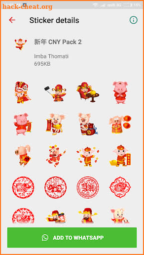 2019 Chinese New Year CNY Stickers For WhatsApp screenshot