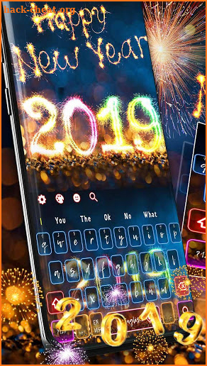 2019 Happy New Year Keyboard Theme screenshot