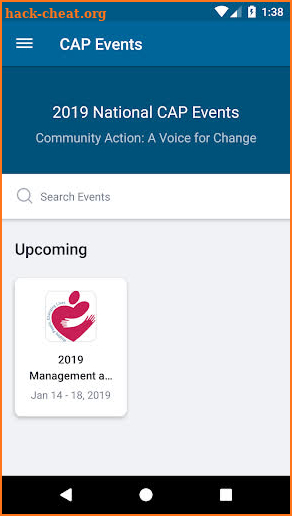 2019 National CAP Events screenshot