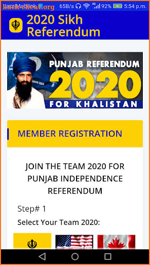 2020 Sikh Referendum screenshot