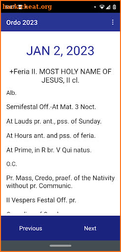 2023 Traditional Ordo App screenshot
