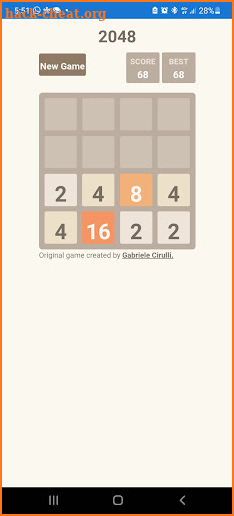 2048 screenshot